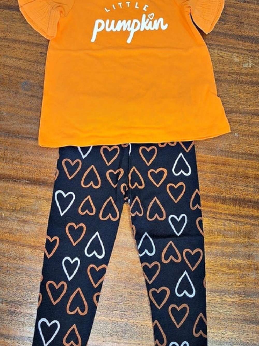 NWT Cat & Jack "Little Pumpkin" Top and Leggings Outfit Set Girls 2pc Set